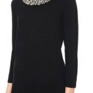 Karl Lagerfeld Paris Pearl Neck Sweater